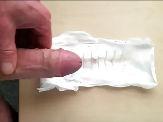 Cum on Wife's Sanitary Pad
